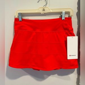 Lululemon Pace Rival Skirt, Size 4R, New w/Tags, Carnation Red